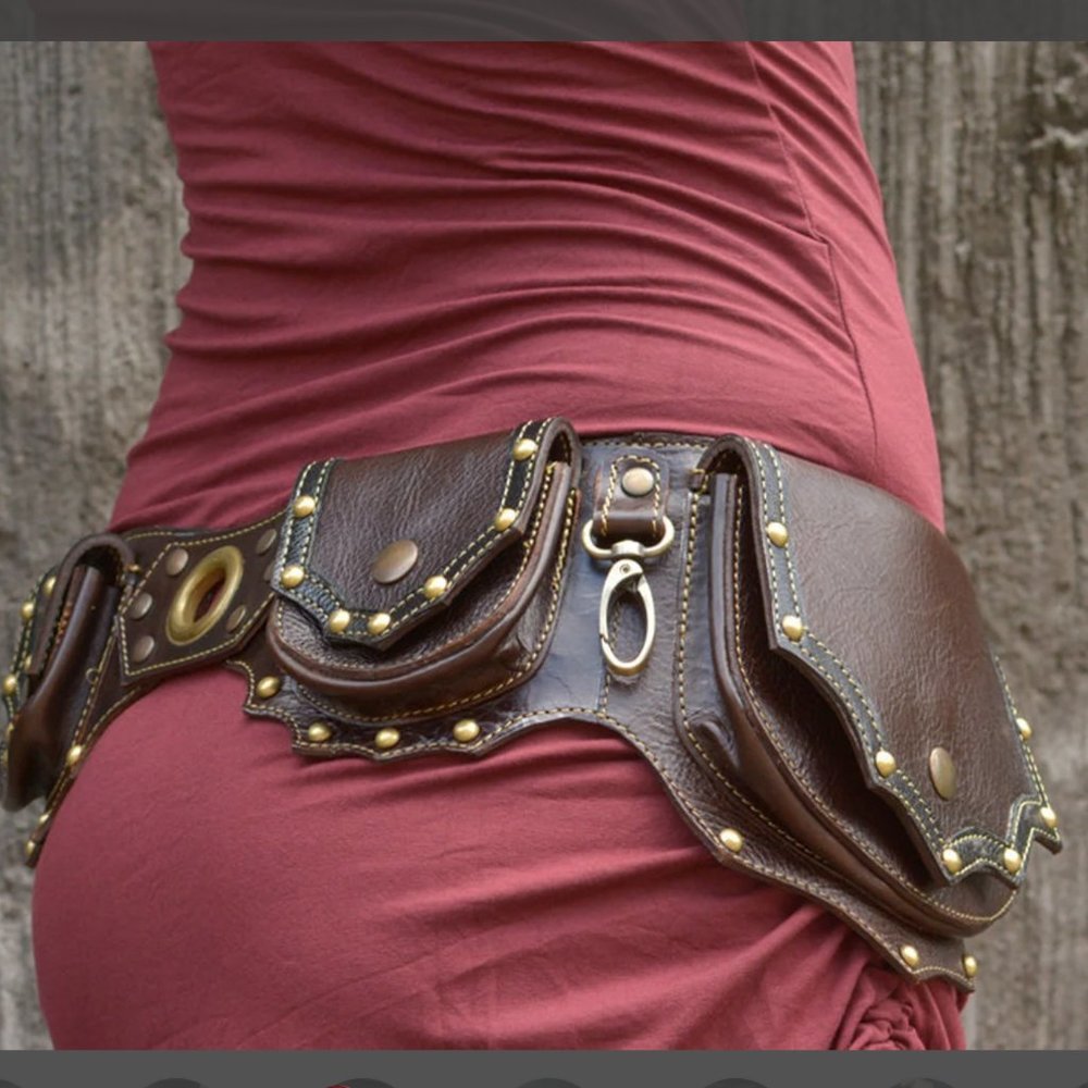 ✨HOST PICK✨ FABULOUS HAND CRAFT LEATHER UTILITY FESTIVAL TRAVEL BELT!! - Picture 3 of 8